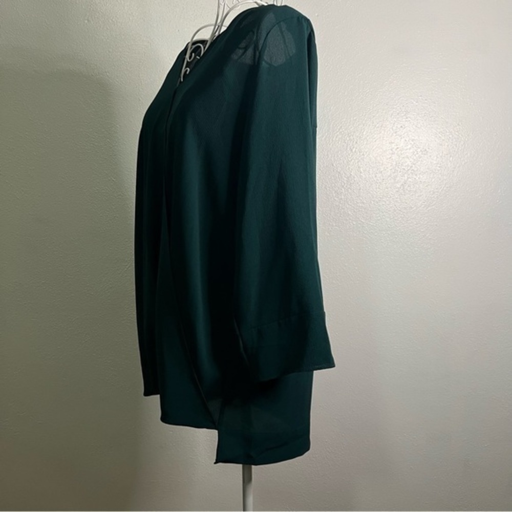 New Directions deep teal blouse, Size L. Like new. - Picture 5 of 7